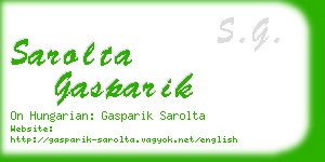 sarolta gasparik business card